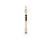 Plain Notched Contour Wedding Band | Twin Raised Tabs | Rose Gold