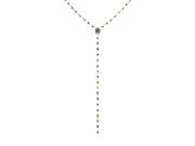 Mixed Shape Lab-Grown Diamond Station Lariat Necklace | Emerald Cut Focal Stone | Yellow Gold