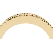 Round Diamond Channel Band Set in Yellow gold with Milgrain Edges