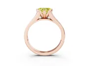 Heart-Shaped Half Bezel Engagement Ring Setting for a Fancy Yellow Lab-Grown Diamond | Rose Gold