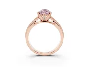Marquise Milgrain Solitaire Engagement Ring Setting for a Fancy Pink Lab-Grown Diamond | Rose Gold