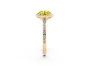 Round Halo Engagement Ring Setting for a Fancy Yellow Lab-Grown Diamond | Yellow Gold - Design NV-24729
