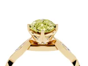 Marquise Twisted Infinity Engagement Ring Setting for a Fancy Yellow Lab-Grown Diamond | Yellow Gold