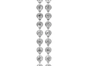 Round Lab-Grown Diamond Bezel Station Drop Earrings | Nine Linked Bezels | Sterling Silver