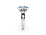Marquise 3 Stone Engagement Ring Setting for a Fancy Blue Lab-Grown Diamond | White Gold