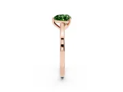 Heart-Shaped Solitaire Engagement Ring Setting for a Fancy Green Lab-Grown Diamond | Stepped Flat Band | Rose Gold