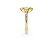 Marquise Graduated Accent Engagement Ring Setting for a Fancy Yellow Lab-Grown Diamond | Yellow Gold
