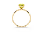 Radiant Cut Thin Solitaire Engagement Ring Setting for a Fancy Yellow Lab-Grown Diamond | Yellow Gold