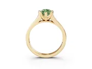 Marquise Half Bezel Engagement Ring Setting for a Fancy Green Lab-Grown Diamond | Yellow Gold