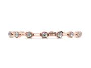 Round Lab-Grown Diamond Milgrain Bezel Tennis Bracelet | Open Link Band | Rose Gold