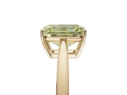 Emerald Cut Cathedral Engagement Ring Setting for a Fancy Yellow Lab-Grown Diamond | Yellow Gold - Design NV-24626