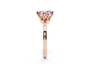 Pear-Shaped Tapered Solitaire Engagement Ring Setting for a Fancy Pink Lab-Grown Diamond | Claw Prong Head | Rose Gold