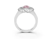 Marquise 3 Stone Engagement Ring Setting for a Fancy Pink Lab-Grown Diamond | Platinum