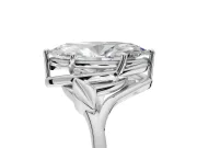 Marquise Leaf Bypass Solitaire Engagement Ring Setting | Polished Band | Platinum