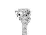Heart-Shaped Pavé Solitaire Engagement Ring Setting | Crossover Gallery | Sterling Silver