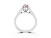 Pear-Shaped Graduated Pavé Engagement Ring Setting for a Fancy Pink Lab-Grown Diamond | White Gold