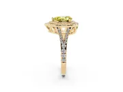Pear-Shaped Halo Engagement Ring Setting for a Fancy Yellow Lab-Grown Diamond | Yellow Gold - Design NV-24799