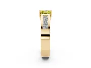 Asscher Cut Channel-Set Engagement Ring Setting for a Fancy Yellow Lab-Grown Diamond | Yellow Gold
