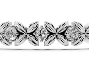 Round Lab-Grown Diamond XOXO Tennis Bracelet | Petal X Links | White Gold