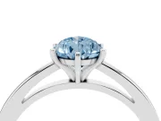 Pear-Shaped Plain Engagement Ring Setting for a Fancy Blue Lab-Grown Diamond | White Gold