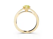 Pear-Shaped Plain Engagement Ring Setting for a Fancy Yellow Lab-Grown Diamond | Yellow Gold