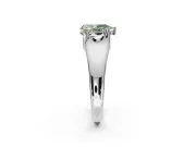 Pear-Shaped Double Claw Solitaire Engagement Ring Setting for a Fancy Green Lab-Grown Diamond | White Gold