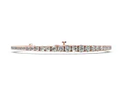 Round Lab-Grown Diamond Graduated Tennis Bracelet | Open Prong Settings | Rose Gold