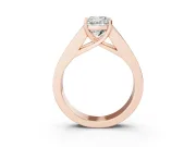 Cushion Cut Channel-Set Engagement Ring Setting | Princess Side Stones | Rose Gold
