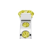 Cushion Cut Tension Style Engagement Ring Setting for a Fancy Yellow Lab-Grown Diamond | Sterling Silver