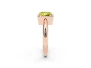 Princess Cut Halo Engagement Ring Setting for a Fancy Yellow Lab-Grown Diamond | Plain Tapered Band | Rose Gold