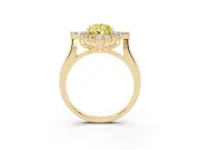 Pear-Shaped Engagement Ring Setting for a Fancy Yellow Lab-Grown Diamond | Yellow Gold - Design NV-24790