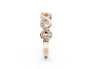 Round Lab-Grown Diamond Infinity Twist Wedding Band | Pavé and Polished | Rose Gold