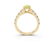 Pear-Shaped Engagement Ring Setting for a Fancy Yellow Lab-Grown Diamond | Yellow Gold - Design NV-24643