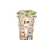 Oval Split Shank Pavé Engagement Ring Setting for a Fancy Yellow Lab-Grown Diamond | Rose Gold