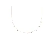 Heart and Round Lab-Grown Diamond Station Necklace | Alternating Stations | Rose Gold