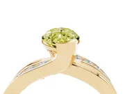 Marquise Graduated Bypass Engagement Ring Setting for a Fancy Yellow Lab-Grown Diamond | Yellow Gold