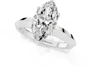 Marquise Knife-Edge Solitaire Engagement Ring Setting | Plain Band | Platinum