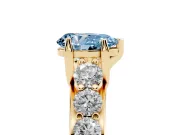 Pear-Shaped Engagement Ring Setting for a Fancy Blue Lab-Grown Diamond | Yellow Gold - Design NV-24645