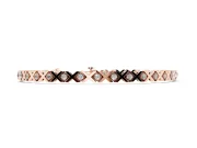 Round Lab-Grown Diamond XO Tennis Bracelet | Polished X Links | Rose Gold