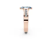 Marquise Channel-Set Engagement Ring Setting for a Fancy Blue Lab-Grown Diamond | Rose Gold