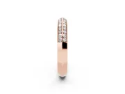 Round Diamond Double Row Eternity Band Set in Rose gold with Channel Setting