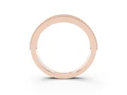 Round Lab-Grown Diamond Vintage Twisted Openwork Wedding Band | Milgrain Edges | Rose Gold
