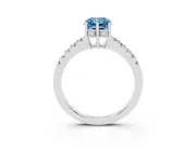 Radiant Cut Engagement Ring Setting for a Fancy Blue Lab-Grown Diamond | White Gold - Design NV-24649