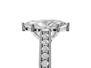 Marquise Vintage Engraved Pavé Engagement Ring Setting | Milgrain Edges | Sterling Silver