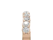 Round Lab-Grown Diamond U-Prong Set Wedding Band | Open Side Arcs | Rose Gold