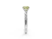 Cushion Cut Graduated Solitaire Engagement Ring Setting for a Fancy Yellow Lab-Grown Diamond | Platinum