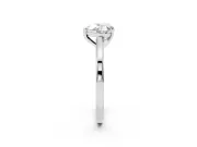 Heart-Shaped Solitaire Engagement Ring Setting | Stepped Flat Band | Platinum