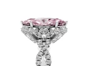 Marquise Milgrain Halo Engagement Ring Setting for a Fancy Pink Lab-Grown Diamond | Graduated Shoulders | White Gold