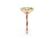 Marquise Twisted Solitaire Engagement Ring Setting for a Fancy Yellow Lab-Grown Diamond | Rose Gold