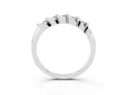 Round Diamond Eternity Band Set in Platinum with Twist Prong Setting